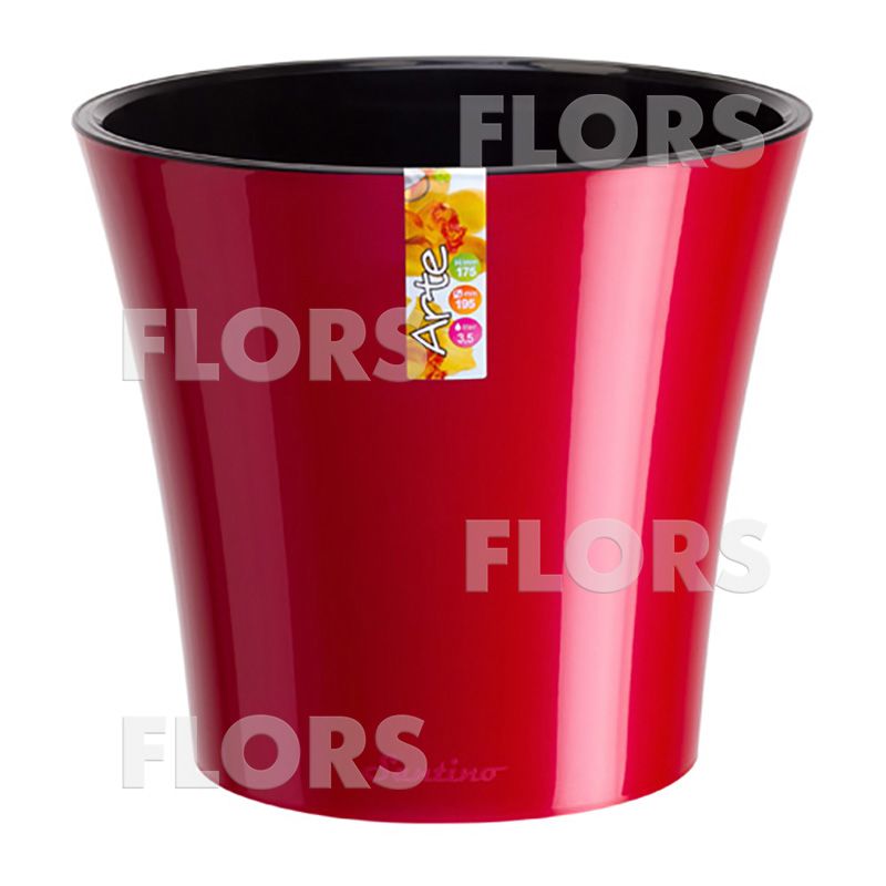 Горшок АРТЕ красный-черный