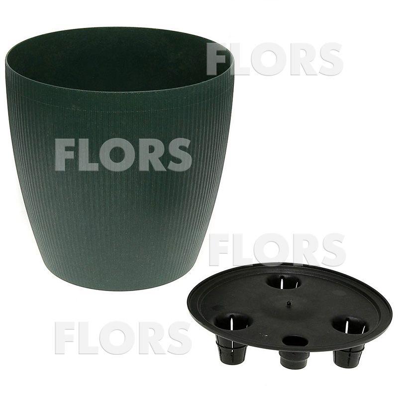 ЭКО МАГНОЛИЯ Малахит горшок с дренажным дном