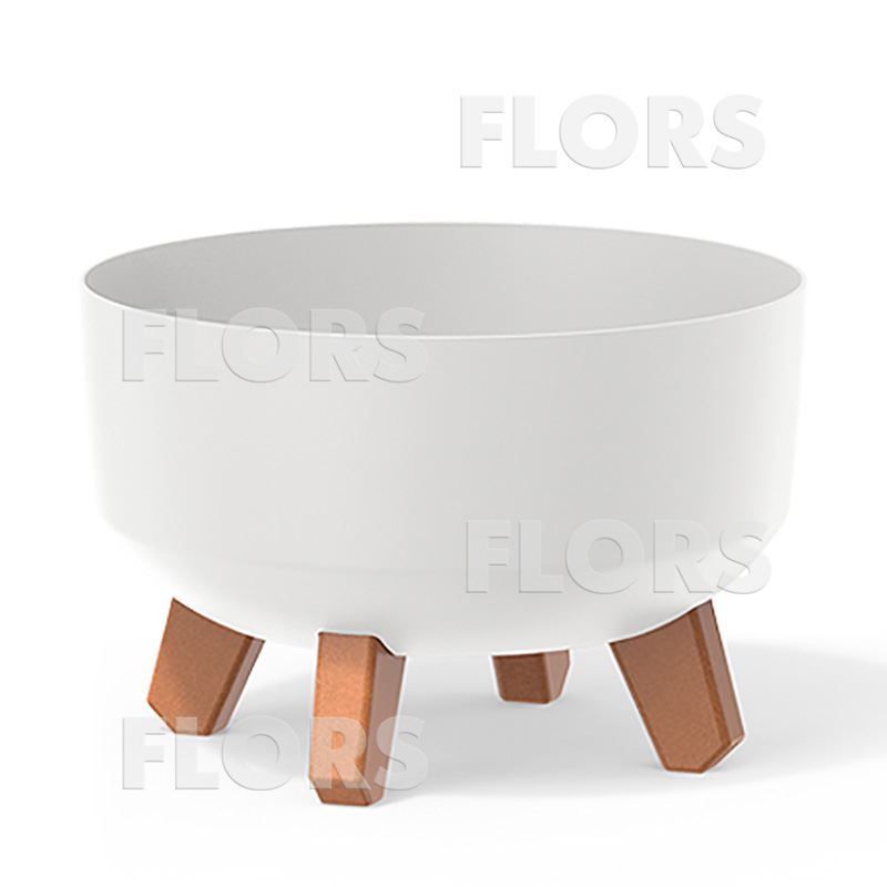 GRACIA LOW белый кашпо пластик