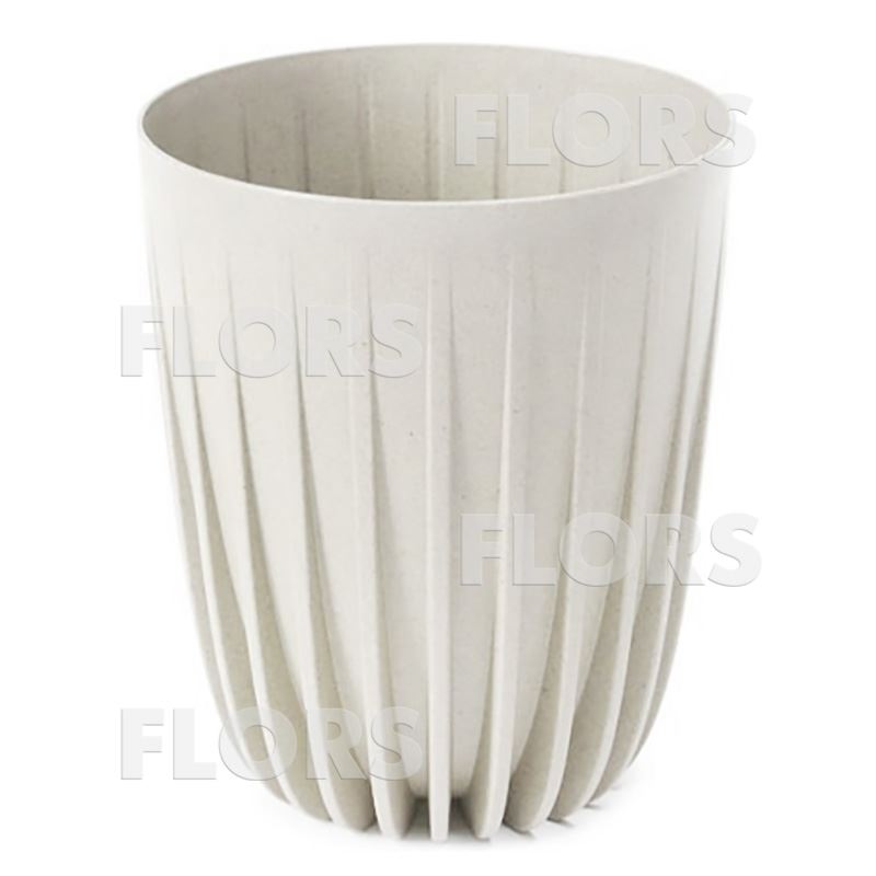 MIRA ECO WOOD белый кашпо пластик