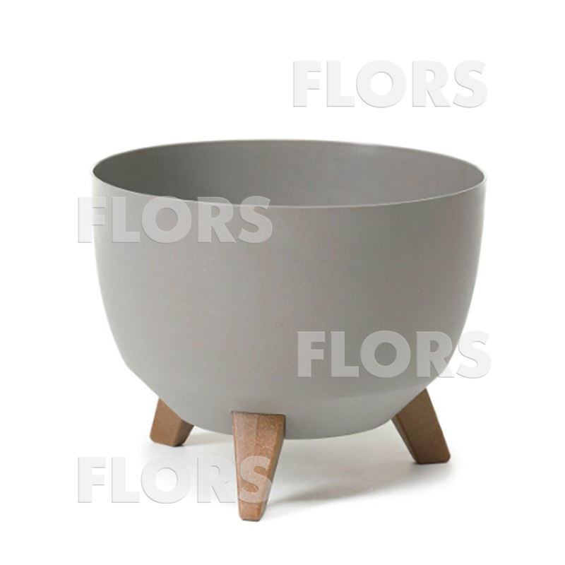 ROMA ECO на ножках серый кашпо пластик