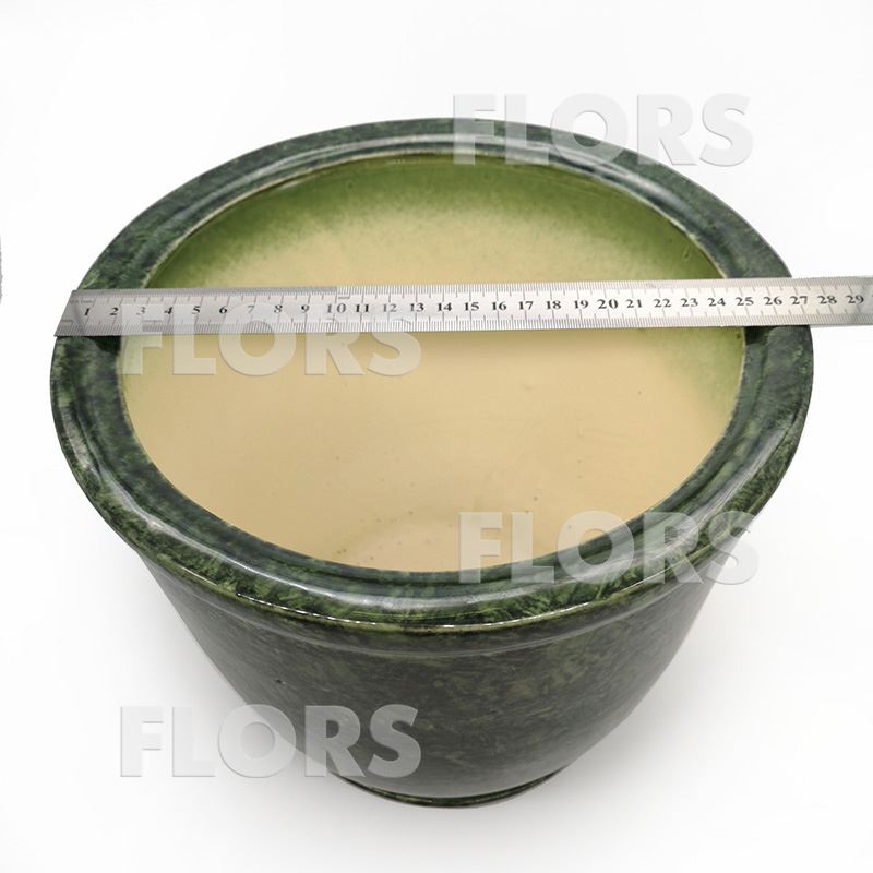 Горшок керамика Кедр №02 с подст. Зеленый