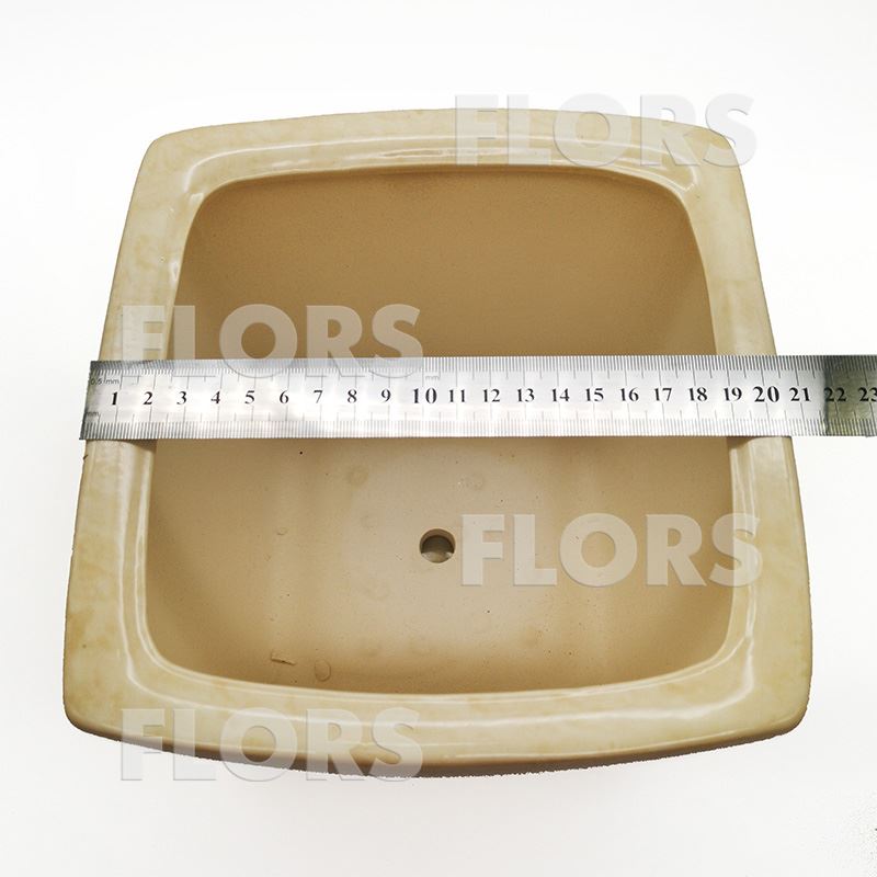 Горшок керамика Парус №01 с подст. Бежевый