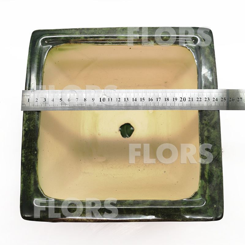 Горшок керамика Парус №02 с подст. Зеленый