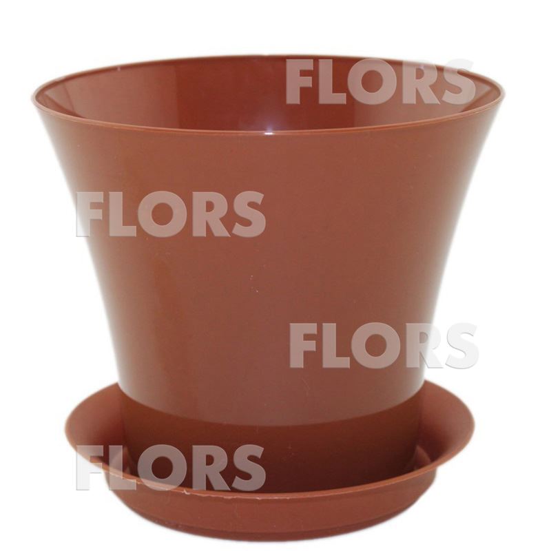 С11-19 СИТИ Терракот пластиковый горшок с поддоном