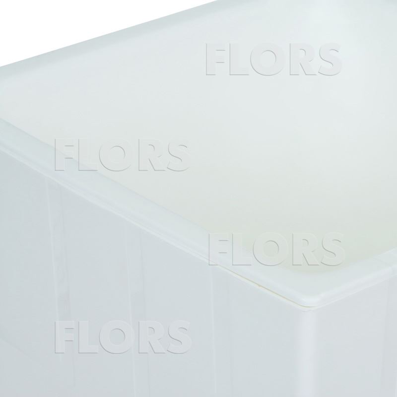 КВ16-10 КВАДРО Белый пластиковый горшок с вкладкой