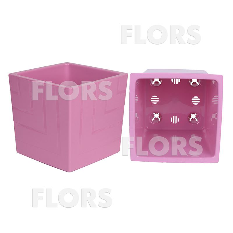 КВ12-30 КВАДРО Вереск  пластиковый горшок с вкладкой