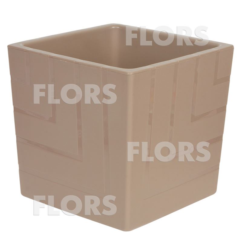 КВ12-90 КВАДРО Фраппе пластиковый горшок с вкладкой