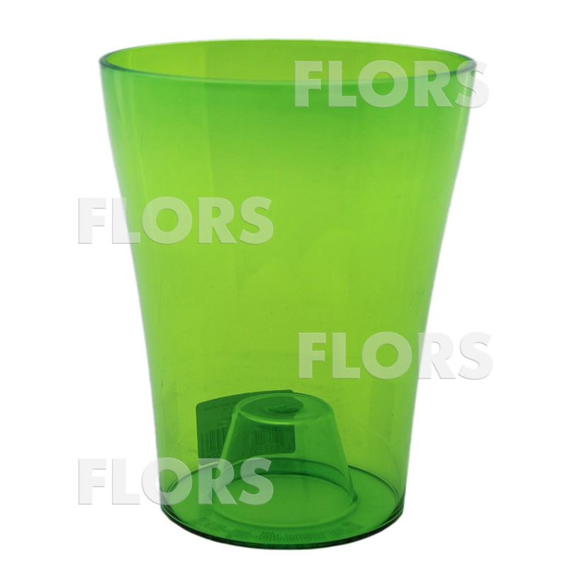 Т03 ТИСА Зеленый пластиковое кашпо для орхидей