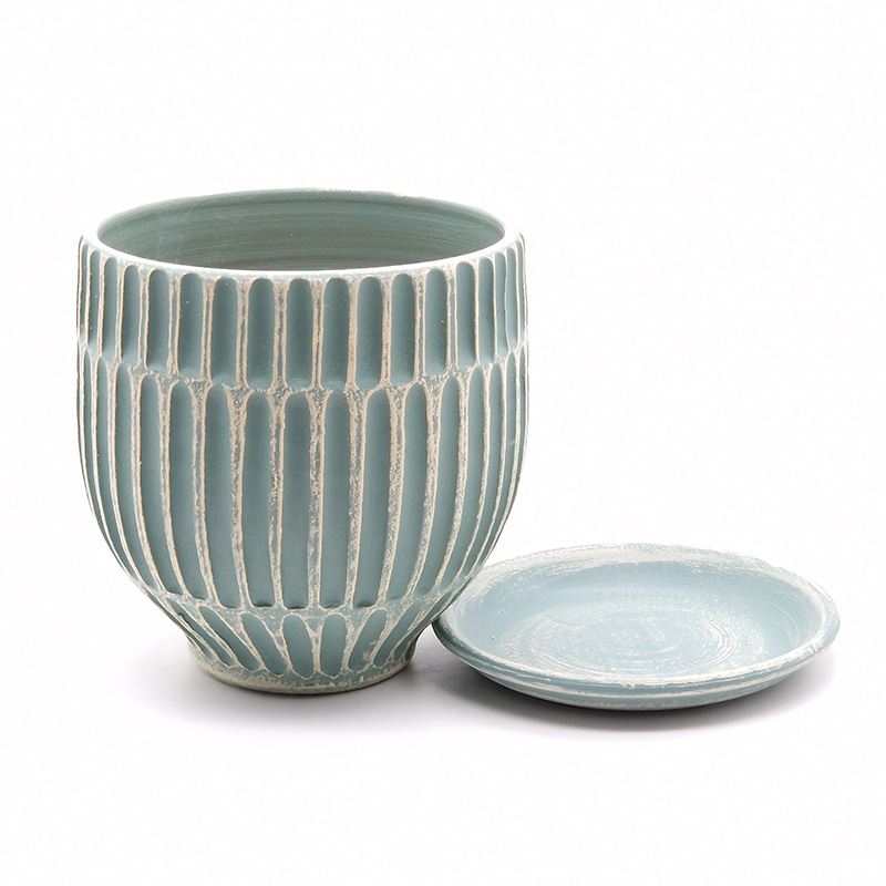 Горшок керамика Италия бирюзовый