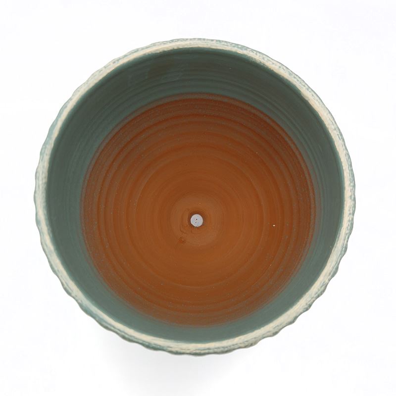 Горшок керамика Италия бирюзовый