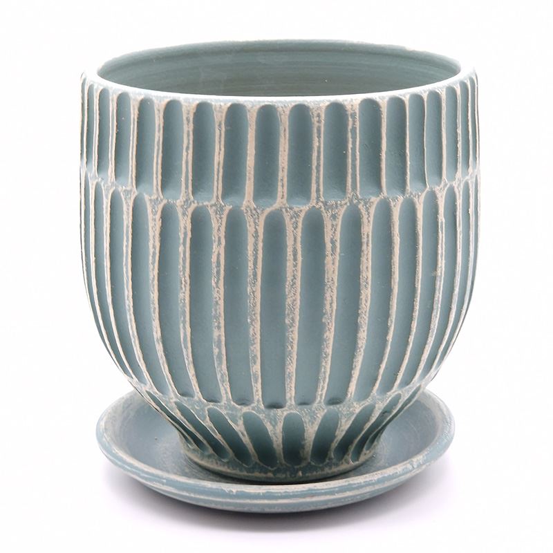 Горшок керамика Италия бирюзовый