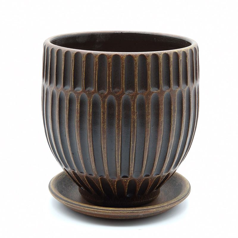 Горшок керамика Италия шоколад