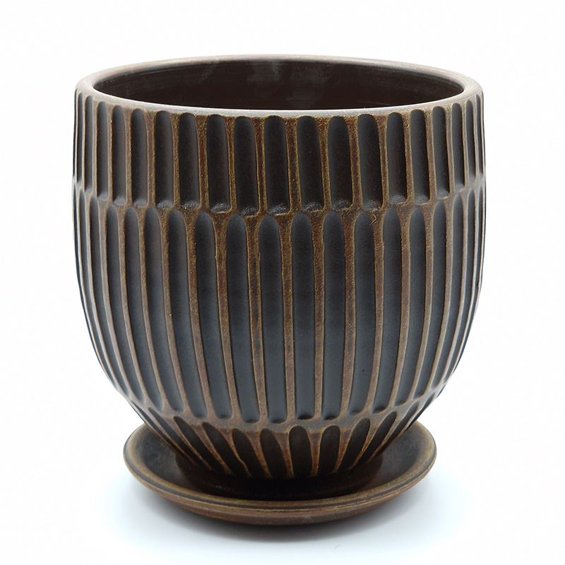 Горшок керамика Италия шоколад