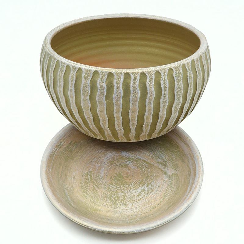 Бонсайница керамика Матис оливковый