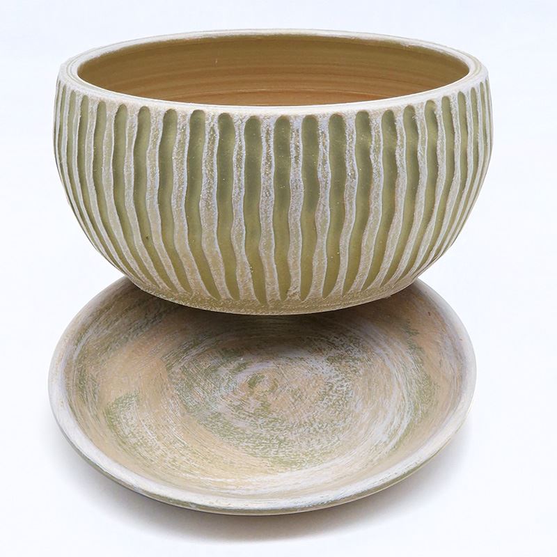 Бонсайница керамика Матис оливковый