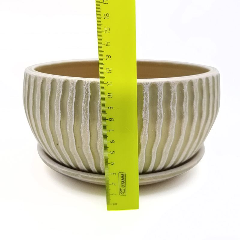 Бонсайница керамика Матис оливковый