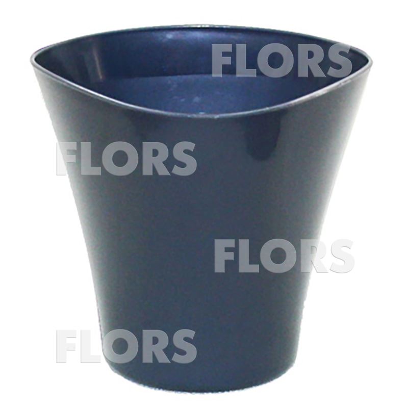 Кашпо пластик Волна, антрацит