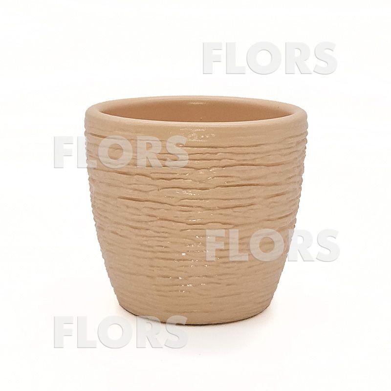 Комплект из 2-х кашпо керамика Крокус бежевый