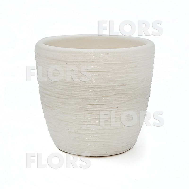 Комплект из 2-х кашпо керамика Крокус белый