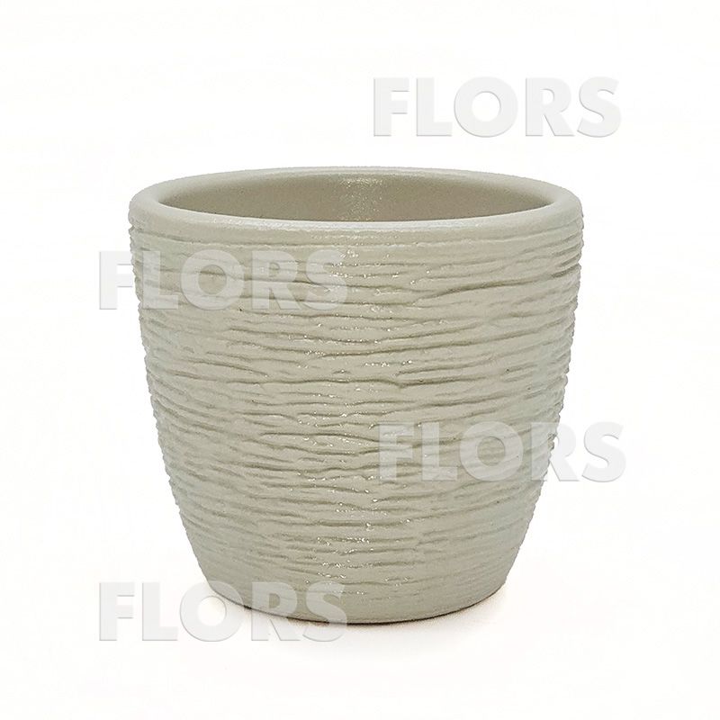 Комплект из 2-х кашпо керамика Крокус серый