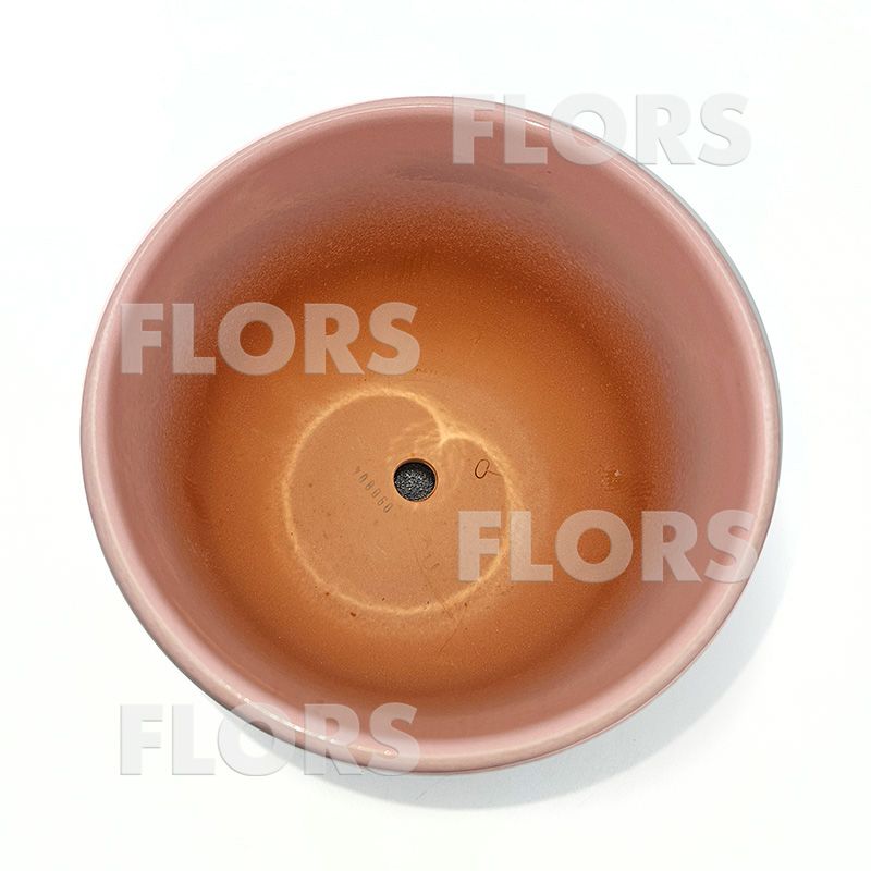 Горшок керамика Полоски розовый