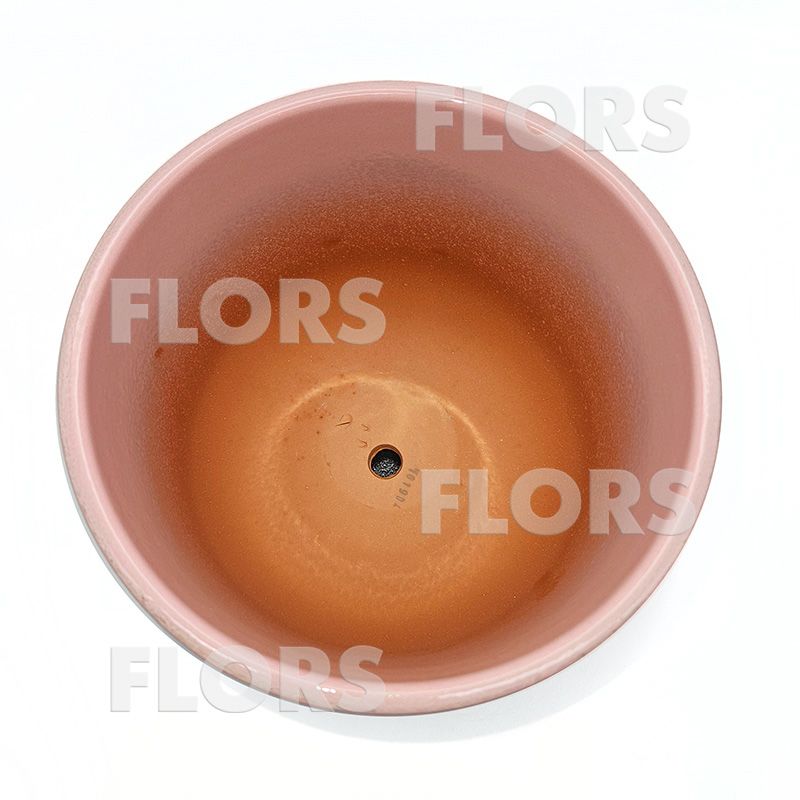 Горшок керамика Полоски розовый