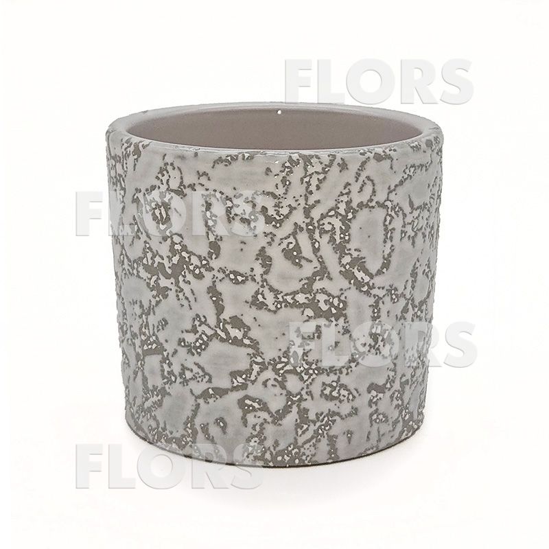 Комплект из 2-х кашпо керамика Цилиндр Маг белый