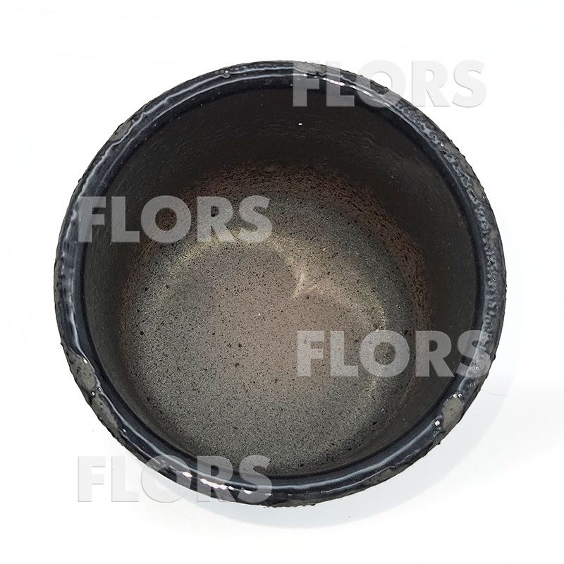 Комплект из 2-х кашпо керамика Цилиндр Маг черный