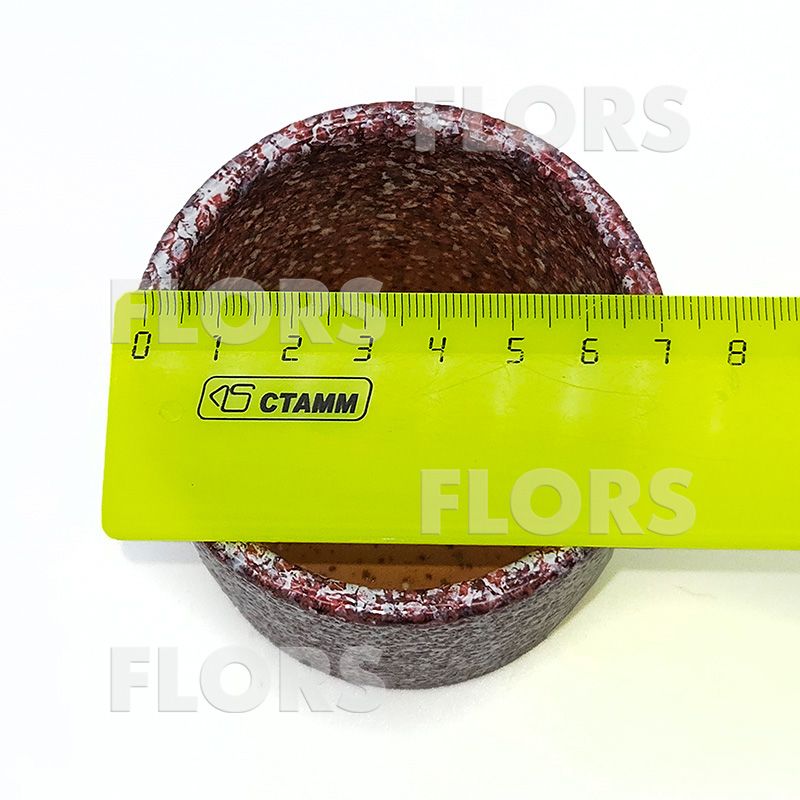 Комплект из 2-х кашпо керамика Цилиндр Сах бордо