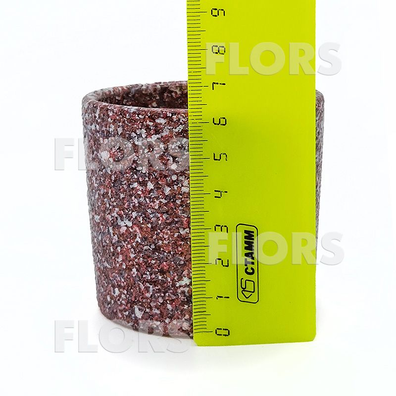 Комплект из 2-х кашпо керамика Цилиндр Сах бордо