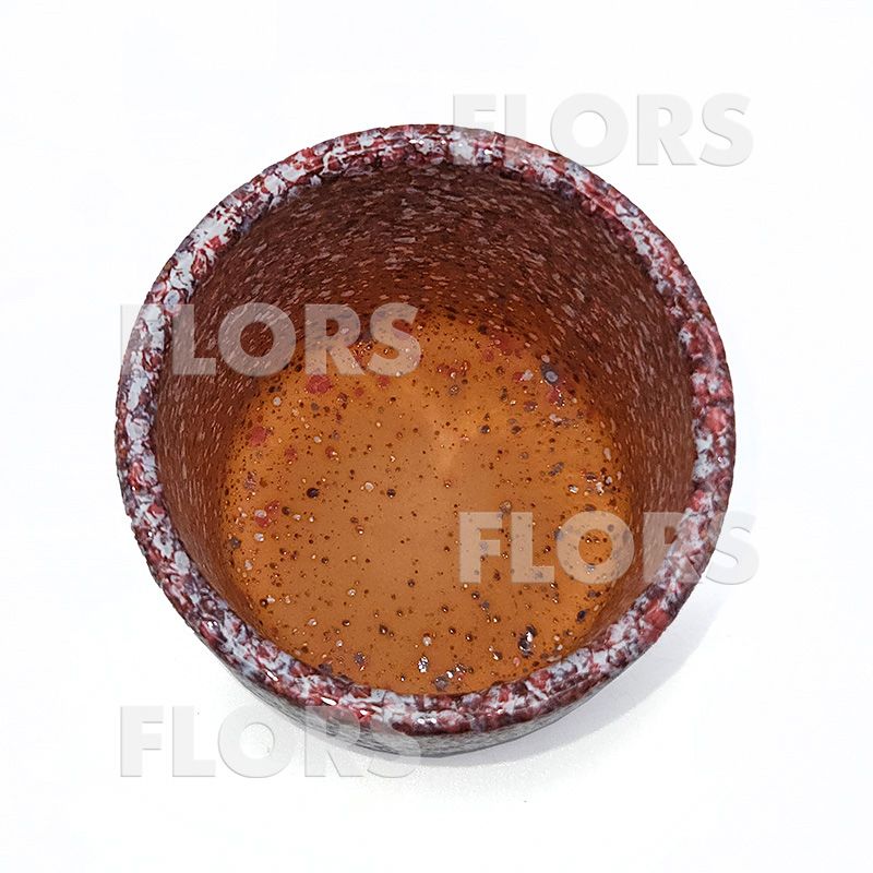 Комплект из 2-х кашпо керамика Цилиндр Сах бордо