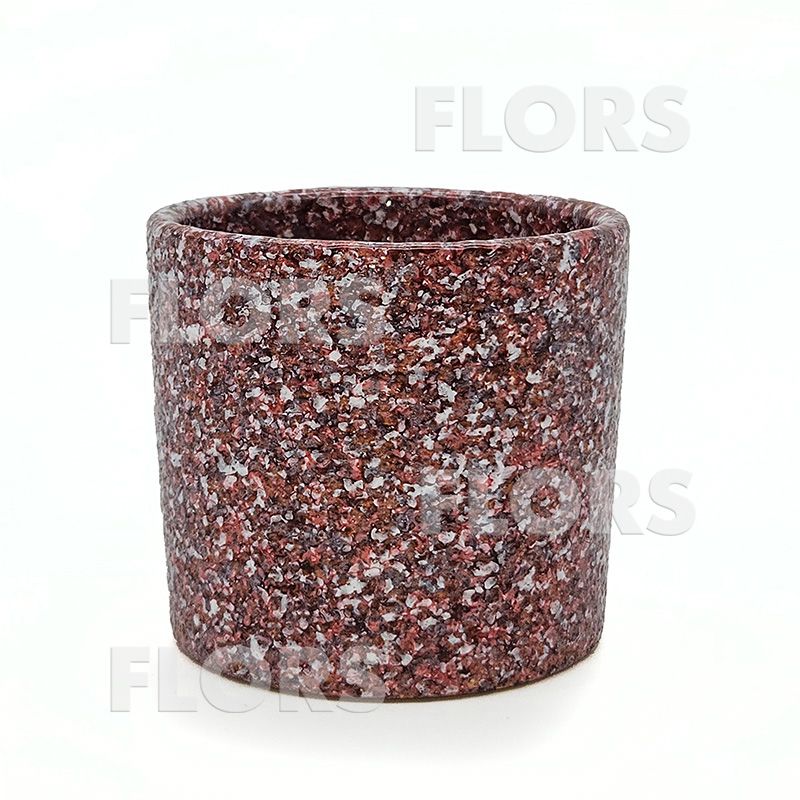 Комплект из 2-х кашпо керамика Цилиндр Сах бордо