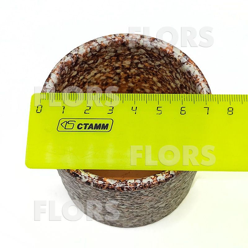 Комплект из 2-х кашпо керамика Цилиндр Сах коричневый