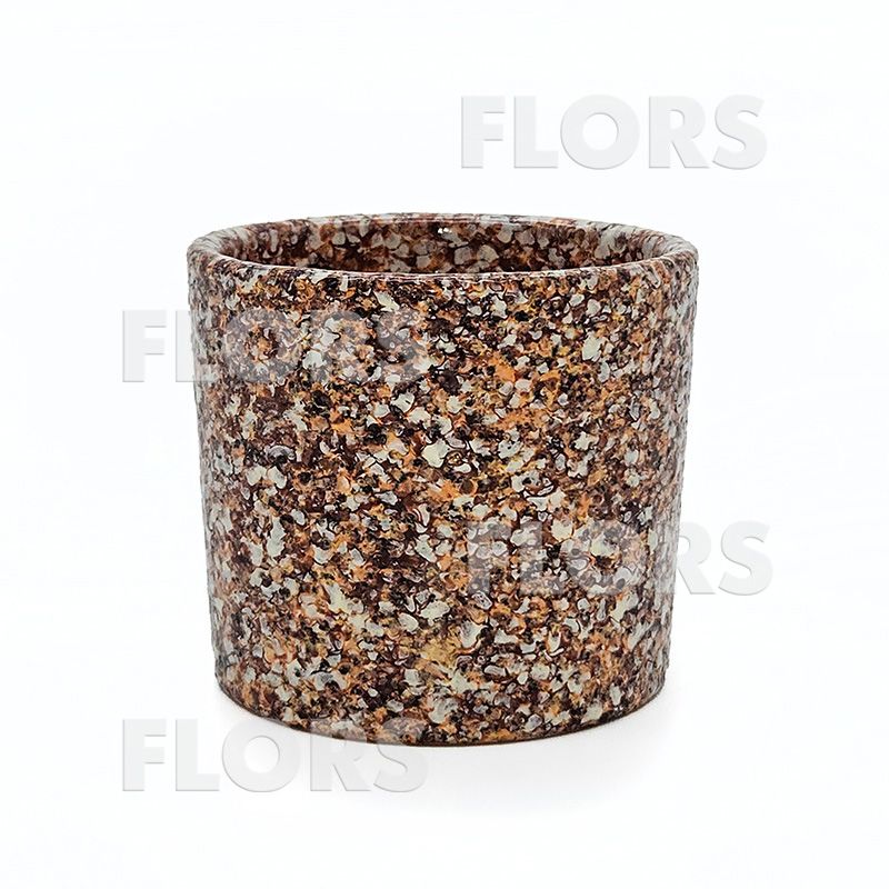 Комплект из 2-х кашпо керамика Цилиндр Сах коричневый
