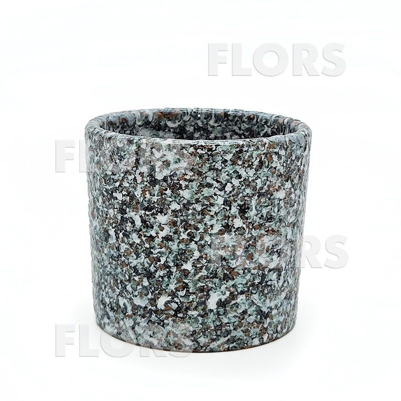 Комплект из 2-х кашпо керамика Цилиндр Сах серый