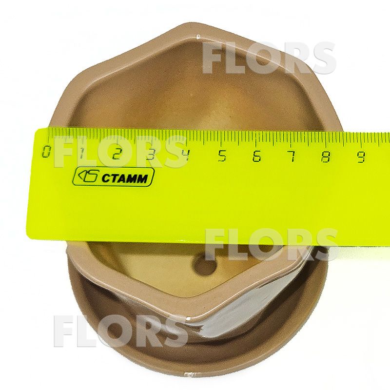 Комплект из 2-х горшков керамика Грани кофейный