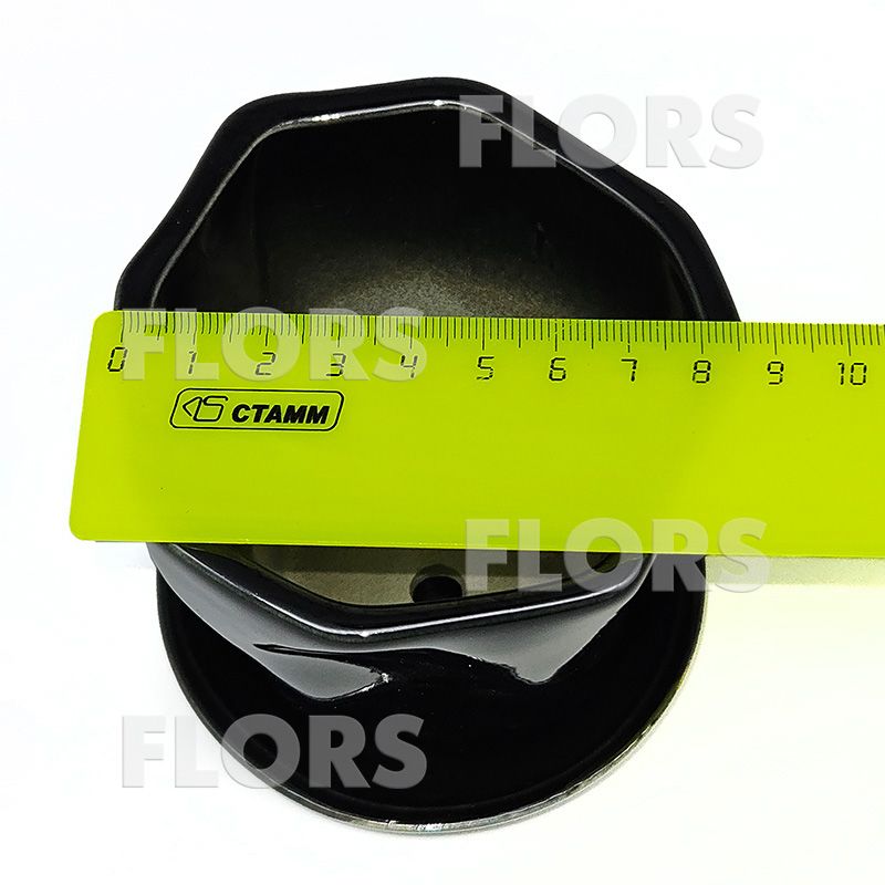 Комплект из 2-х горшков керамика Грани черный