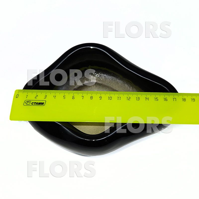 Горшок керамика Капля черный