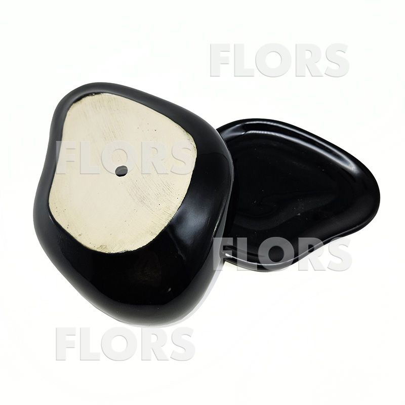 Горшок керамика Капля черный