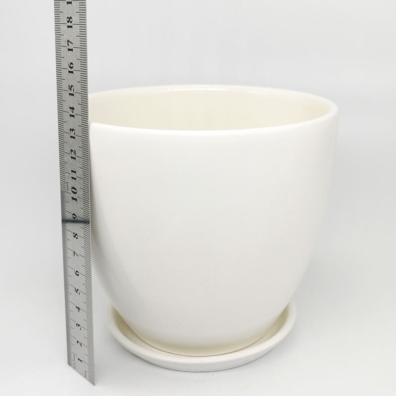 Горшок керамика Колор белый