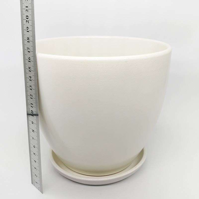 Горшок керамика Колор белый