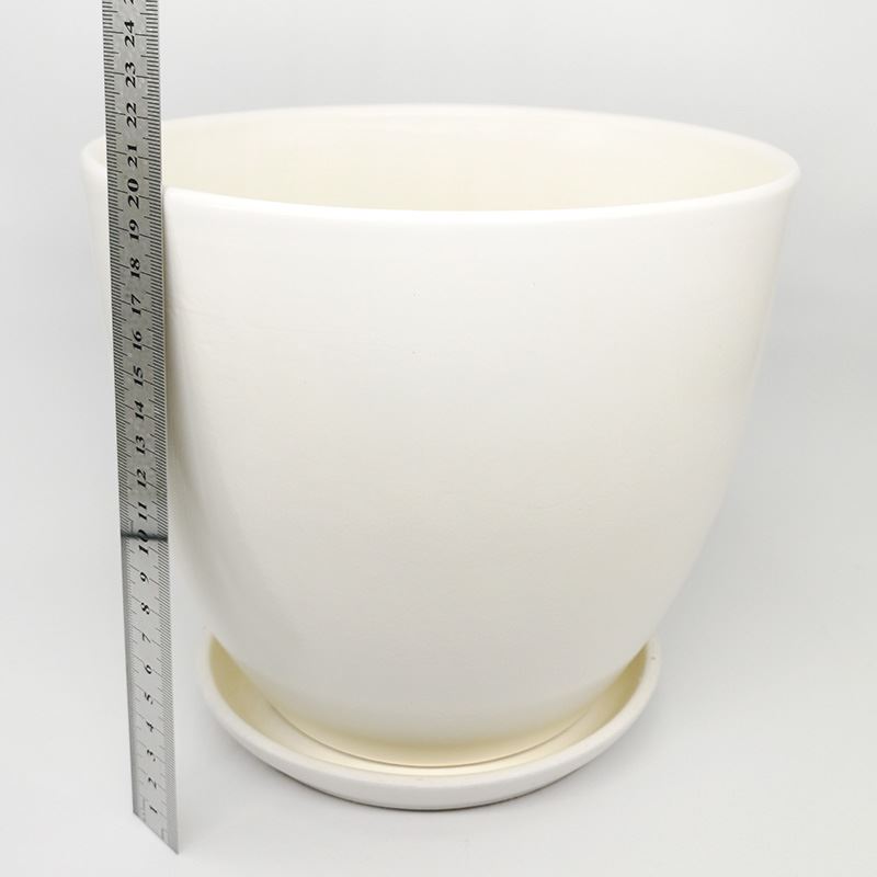 Горшок керамика Колор белый