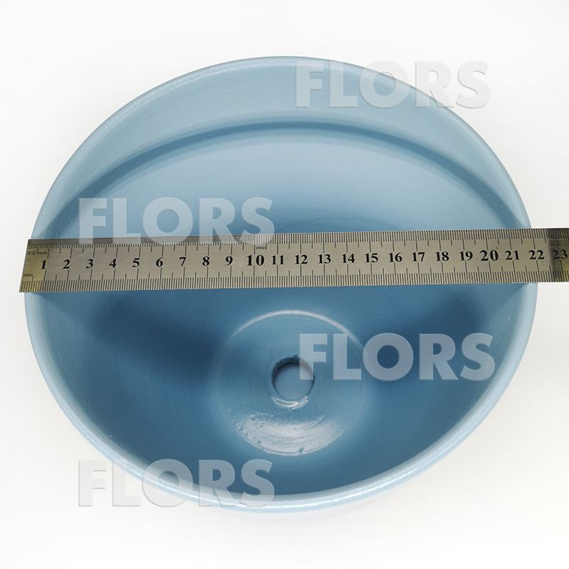 Горшок керамика Колор голубой