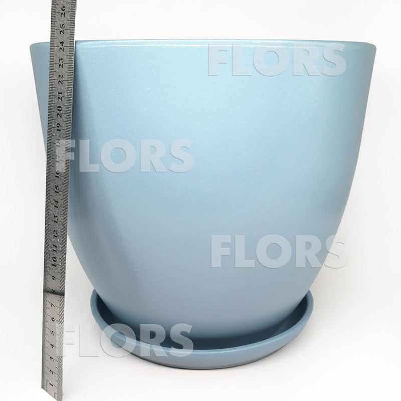 Горшок керамика Колор голубой