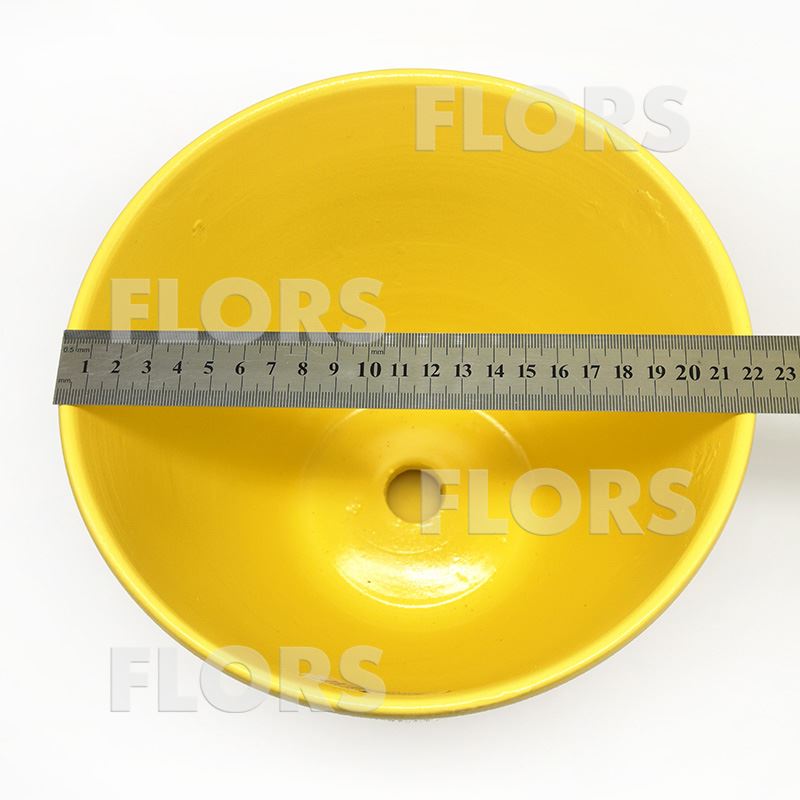 Колор желтый диаметр 22см горшок керамический