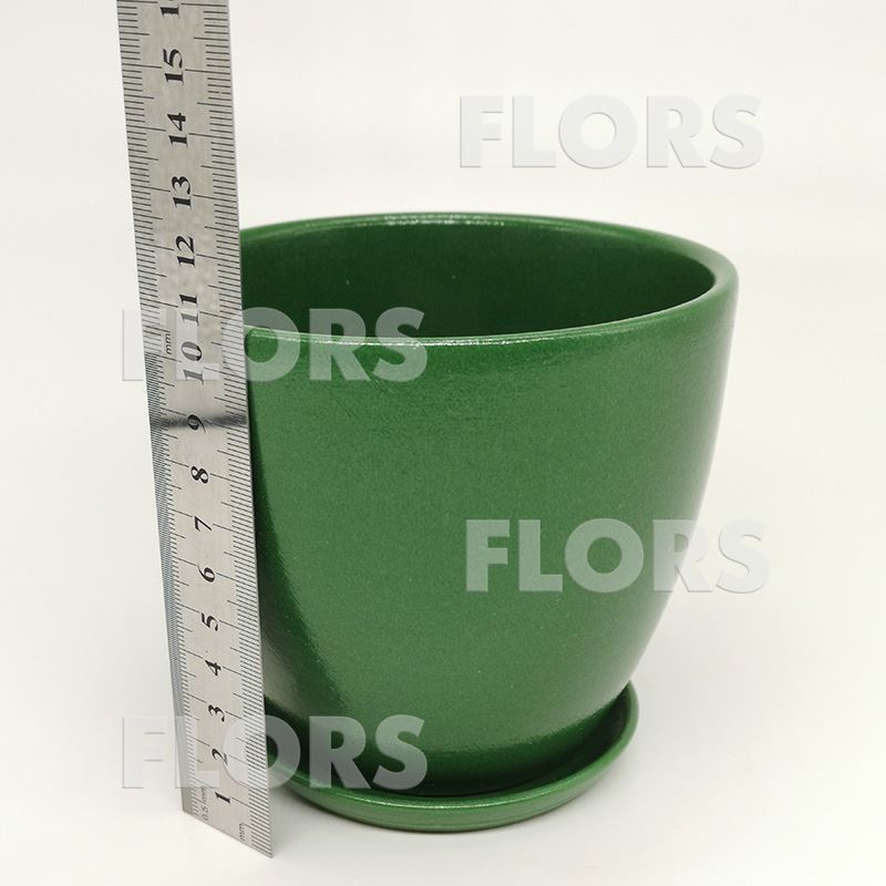 Горшок керамика Колор зеленый