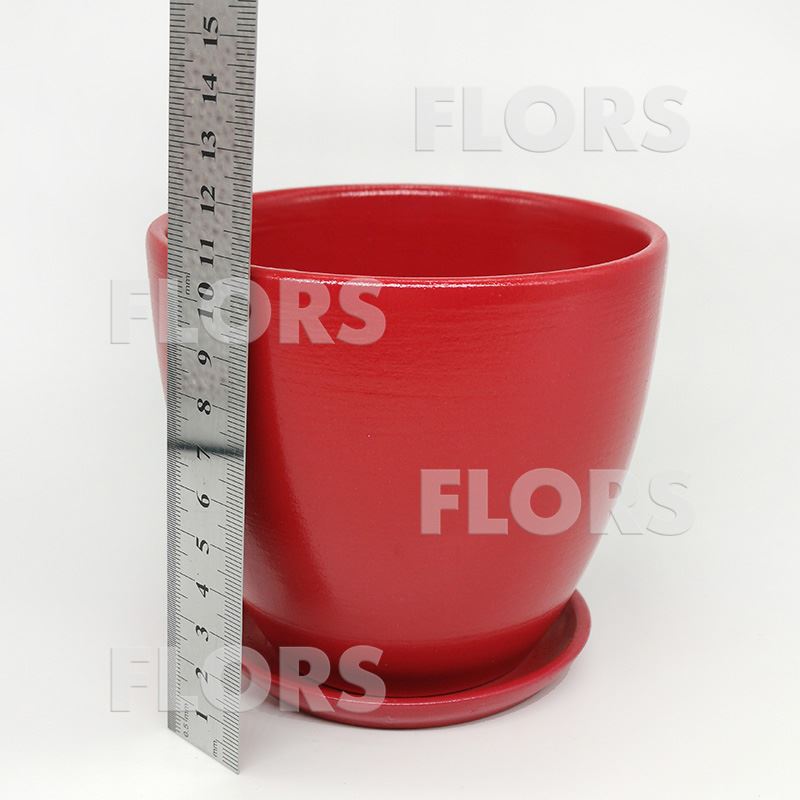 Горшок керамика Колор красный