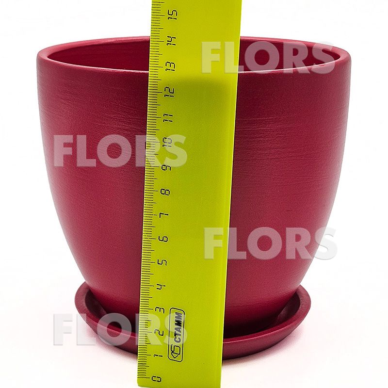 Горшок керамика Колор красный