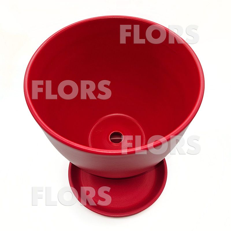 Горшок керамика Колор красный